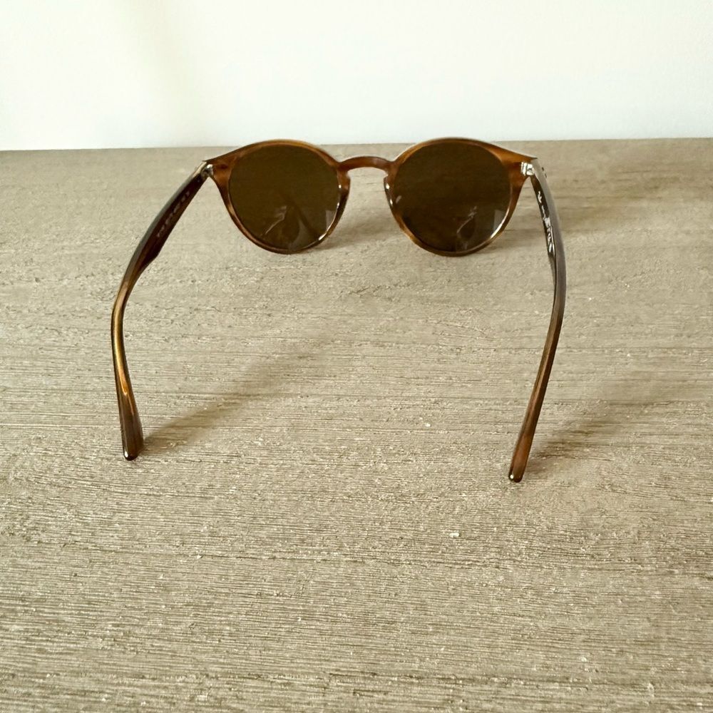 Ray-Ban BR2180 Highstreet Round Sunglasses in Brown Tortoise with Brown Lenses - Picture 3 of 6